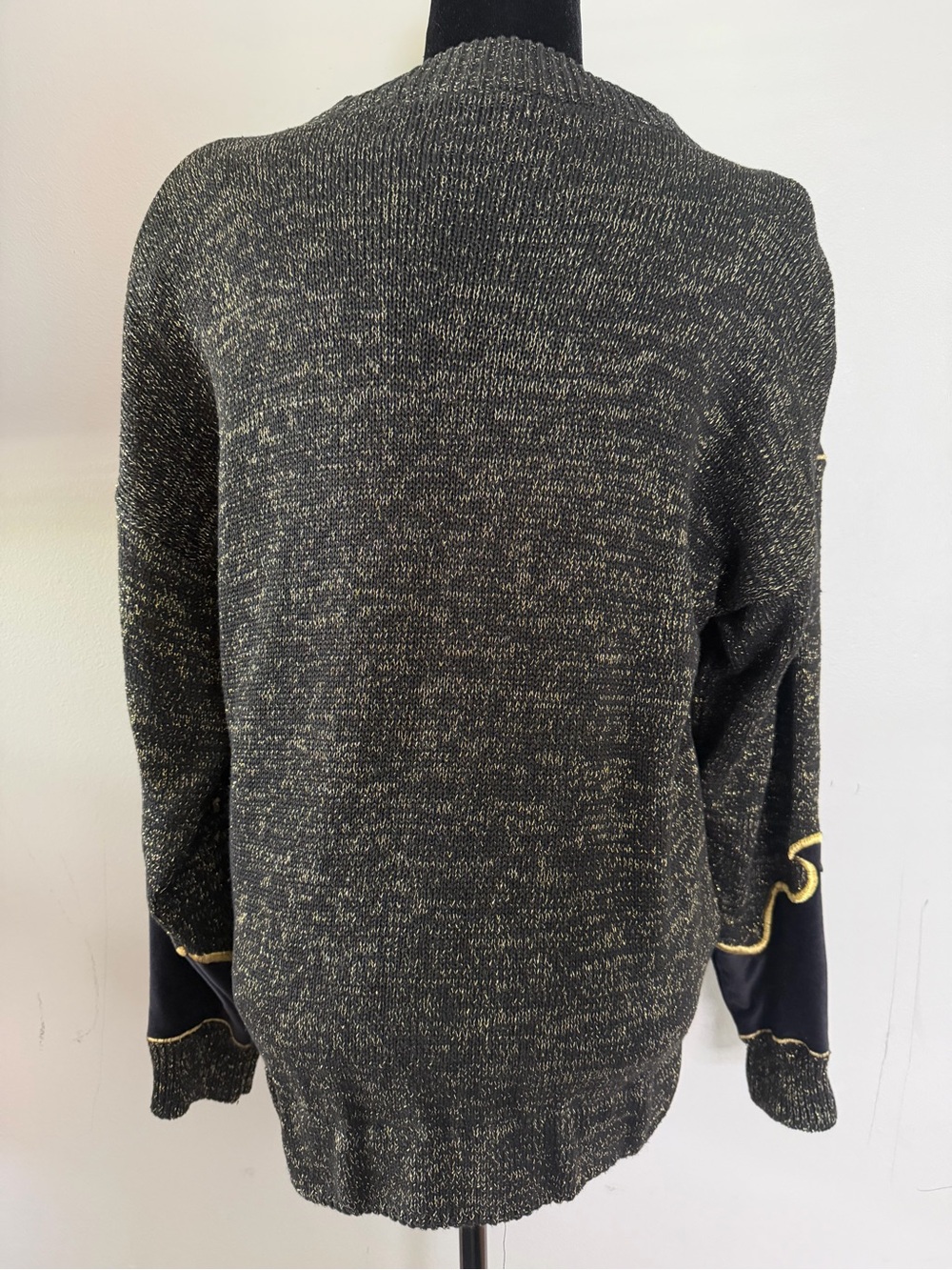 Vintage Black & Gold Embellished Crewneck Sweater - Picture 6 of 10